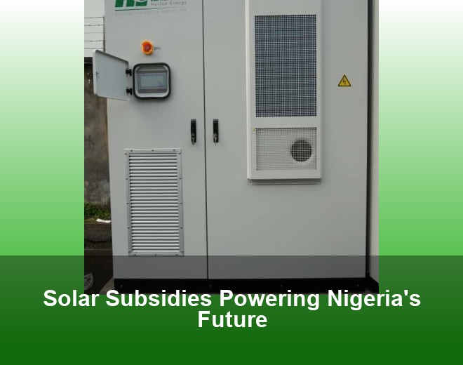 Solar Subsidies Powering Nigeria's Future